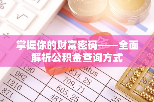 噶尔掌握你的财富密码——全面解析公积金查询方式